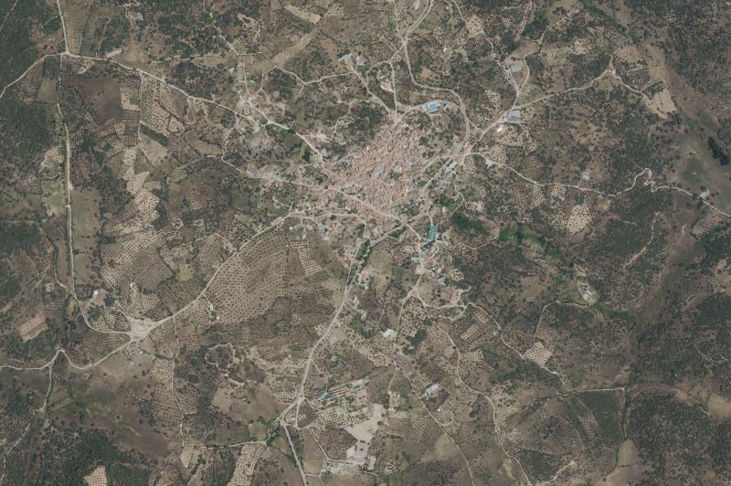 Ortofoto actual del núcleo de Hinojosa de San Vicente