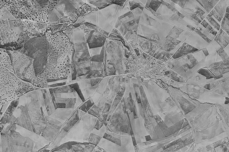 Ortofoto de 1956-1957 del núcleo de Hormigos