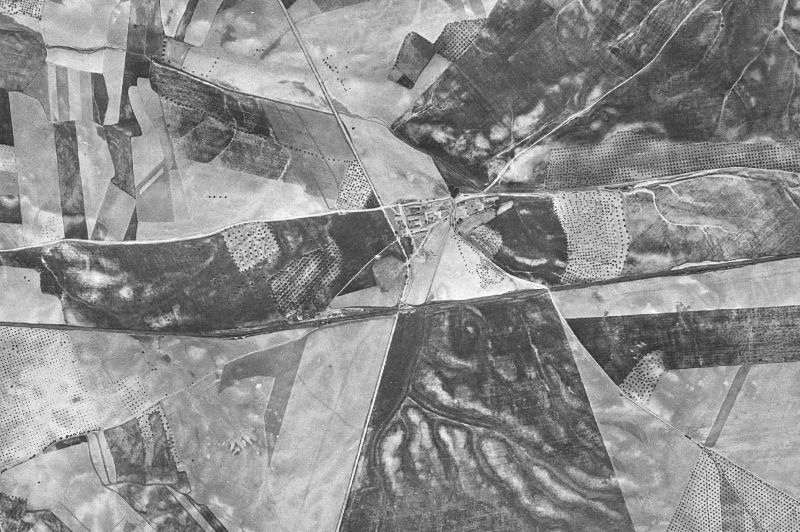Ortofoto de 1956-1957 del núcleo de Illán de Vacas