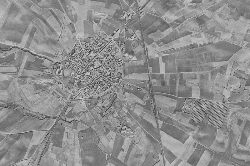 Ortofoto de 1956-1957 del núcleo de Illescas
