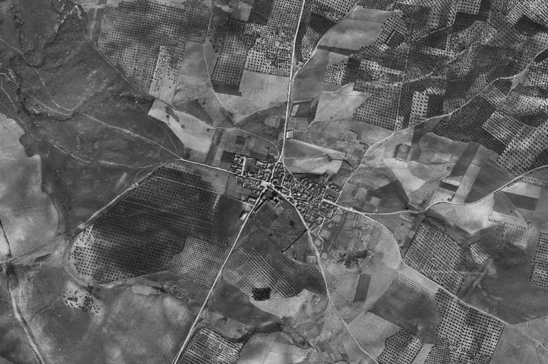 Ortofoto de 1956-1957 del núcleo de Layos