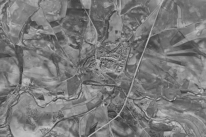 Ortofoto de 1956-1957 del núcleo de Maqueda