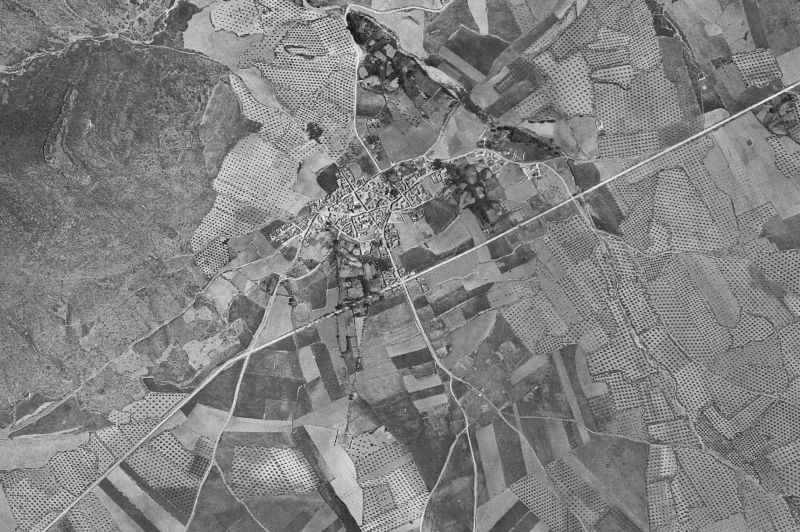 Ortofoto de 1956-1957 del núcleo de Marjaliza