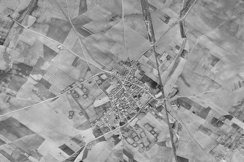 Ortofoto de 1956-1957 del núcleo de Mascaraque