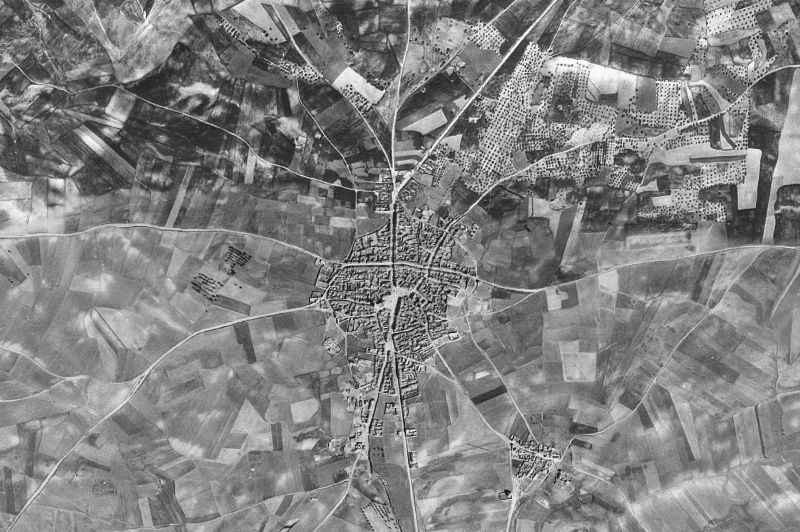 Ortofoto de 1956-1957 del núcleo de La Mata