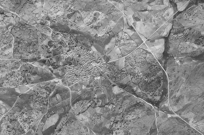 Ortofoto de 1956-1957 del núcleo de Mejorada