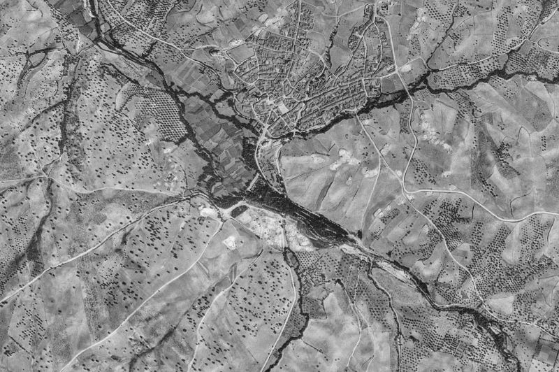 Ortofoto de 1956-1957 del núcleo de Méntrida