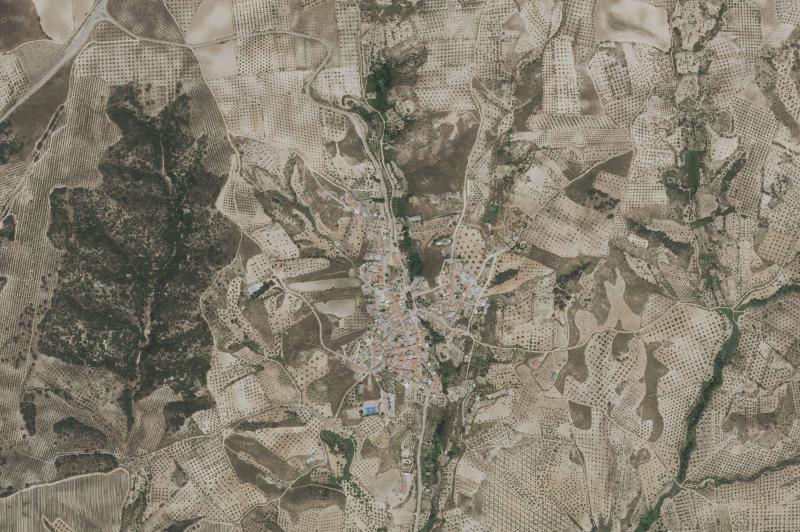 Ortofoto actual del núcleo de Mesegar de Tajo