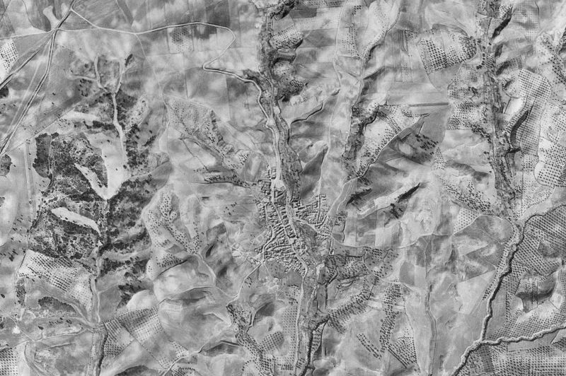 Ortofoto de 1956-1957 del núcleo de Mesegar de Tajo
