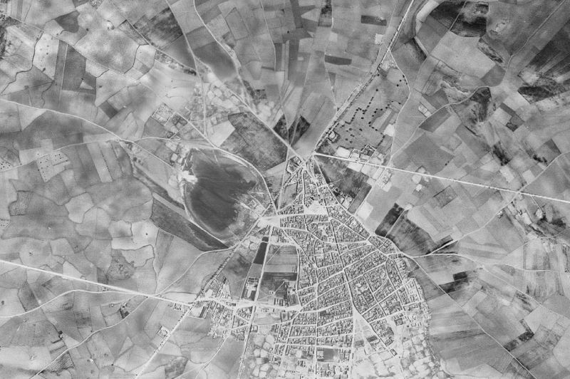 Ortofoto de 1956-1957 del núcleo de Miguel Esteban