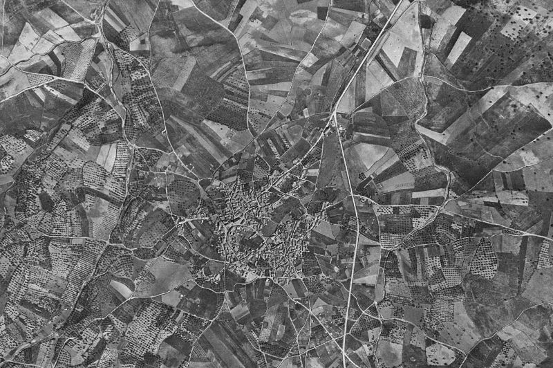 Ortofoto de 1956-1957 del núcleo de Mohedas de la Jara