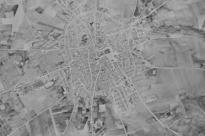 Ortofoto de 1956-1957 del núcleo de Mora