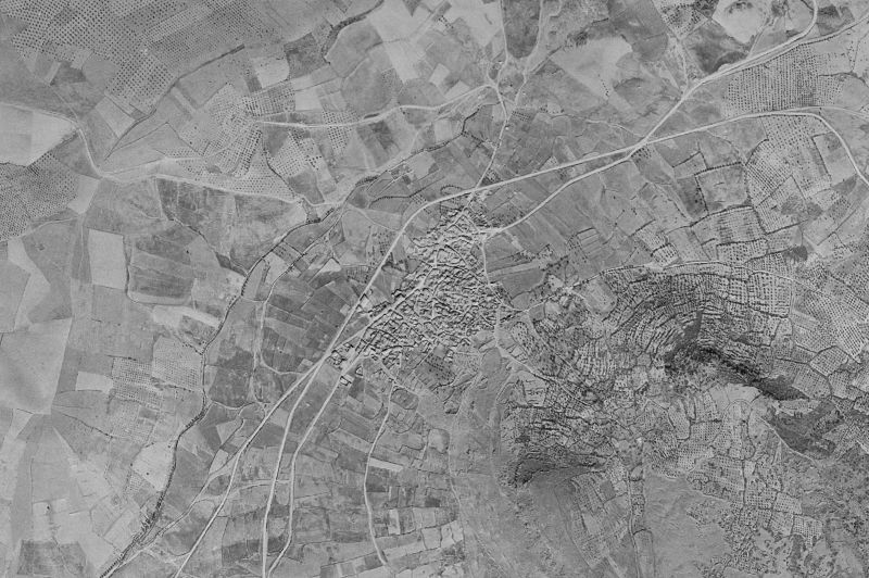 Ortofoto de 1956-1957 del núcleo de La Nava de Ricomalillo