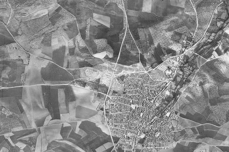 Ortofoto de 1956-1957 del núcleo de Los Navalmorales