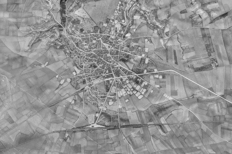 Ortofoto de 1956-1957 del núcleo de Noblejas