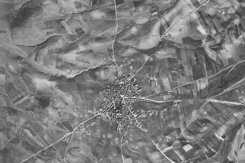 Ortofoto de 1956-1957 del núcleo de Noez