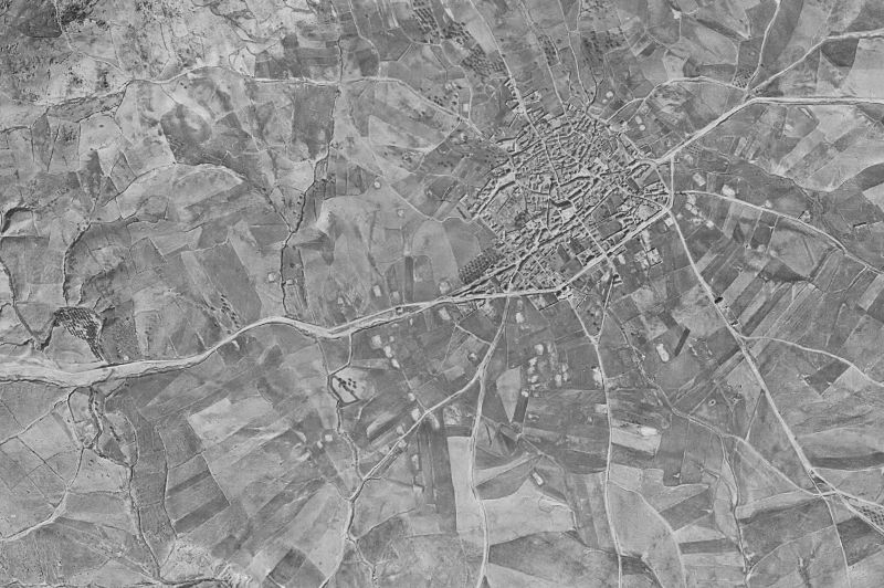 Ortofoto de 1956-1957 del núcleo de Nombela