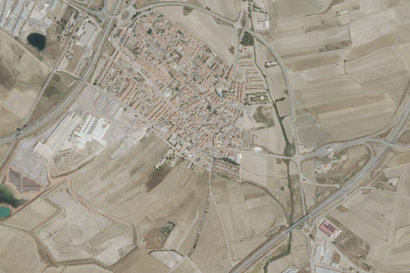 Ortofoto actual del núcleo de Numancia de la Sagra