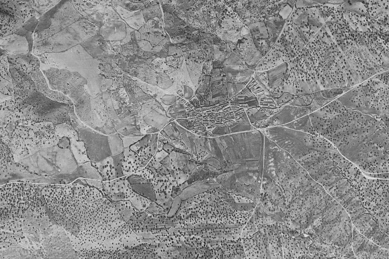 Ortofoto de 1956-1957 del núcleo de Nuño Gómez
