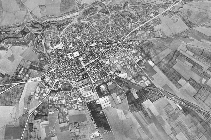 Ortofoto de 1956-1957 del núcleo de Ocaña