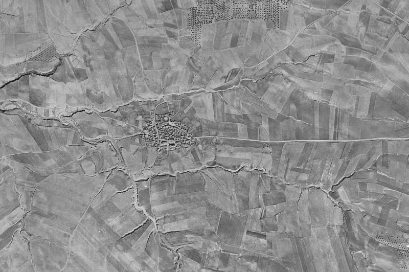 Ortofoto de 1956-1957 del núcleo de Palomeque