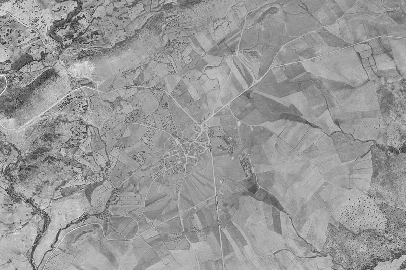 Ortofoto de 1956-1957 del núcleo de Paredes de Escalona