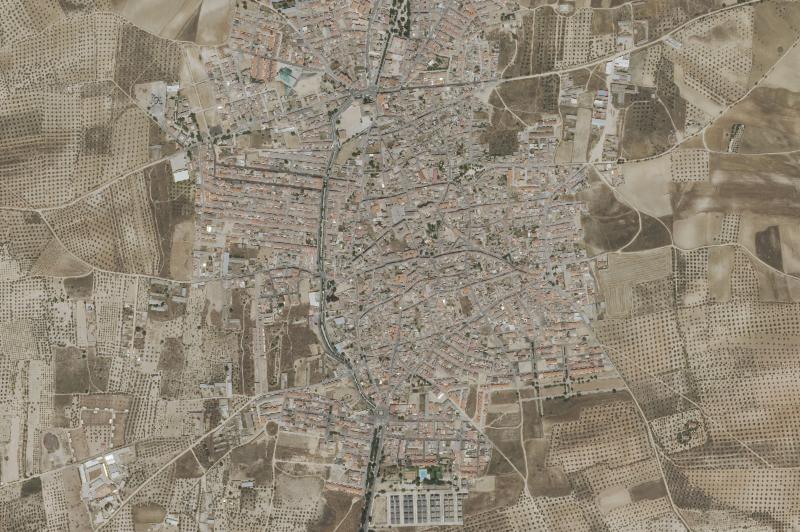 Ortofoto actual del núcleo de La Puebla de Montalbán