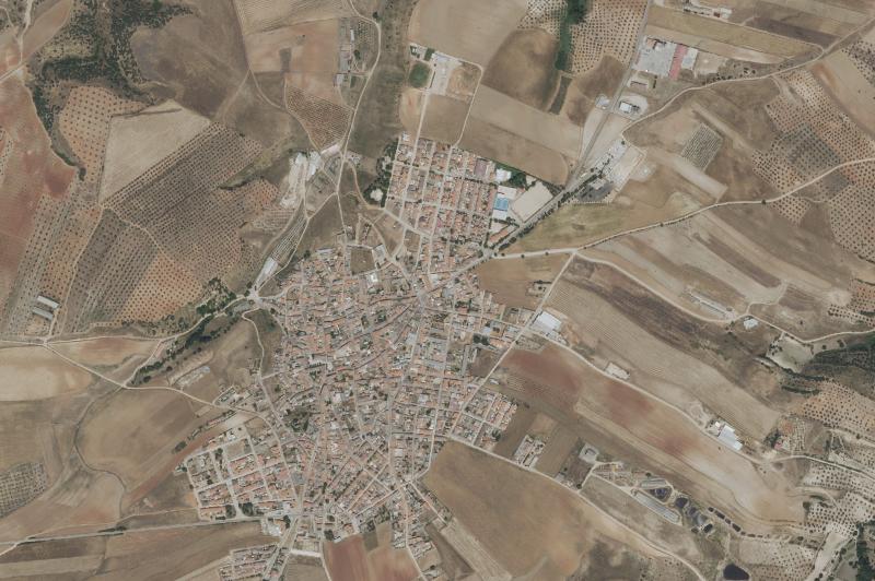 Ortofoto actual del núcleo de La Pueblanueva