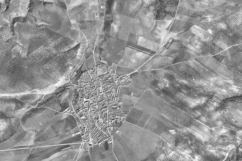 Ortofoto de 1956-1957 del núcleo de La Pueblanueva