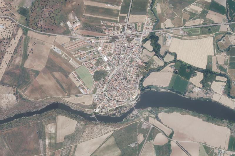 Ortofoto actual del núcleo de El Puente del Arzobispo