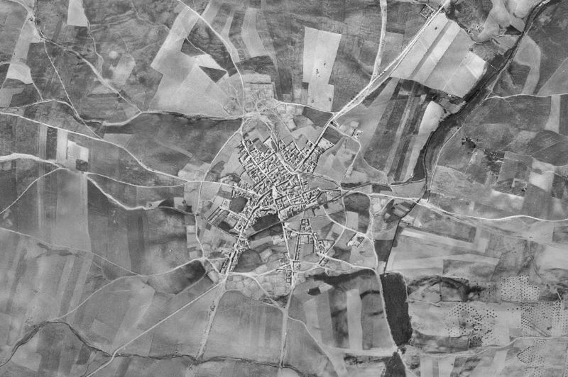 Ortofoto de 1956-1957 del núcleo de Pulgar