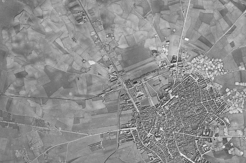 Ortofoto de 1956-1957 del núcleo de Quintanar de la Orden