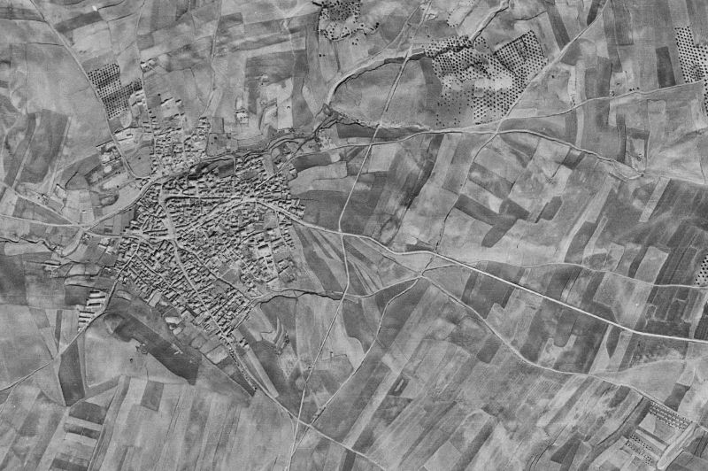 Ortofoto de 1956-1957 del núcleo de Recas