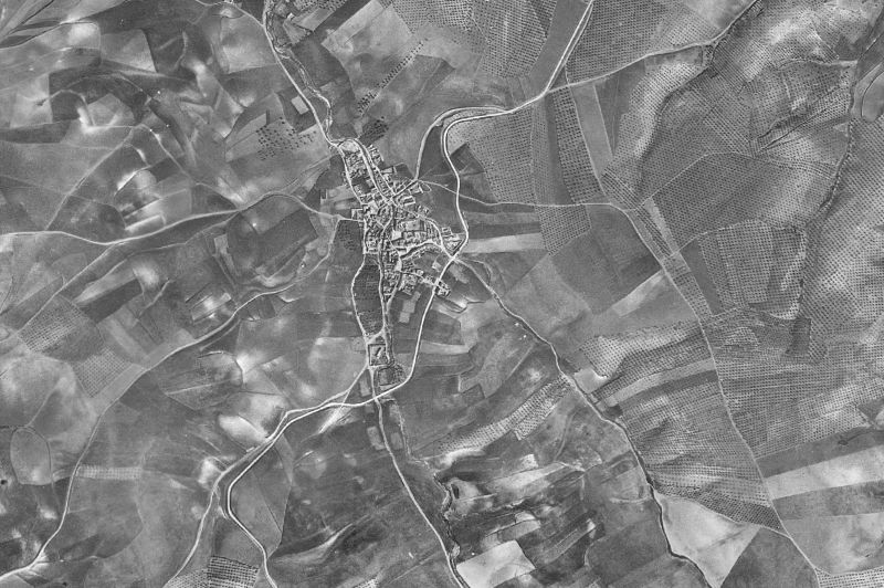 Ortofoto de 1956-1957 del núcleo de Retamoso de la Jara