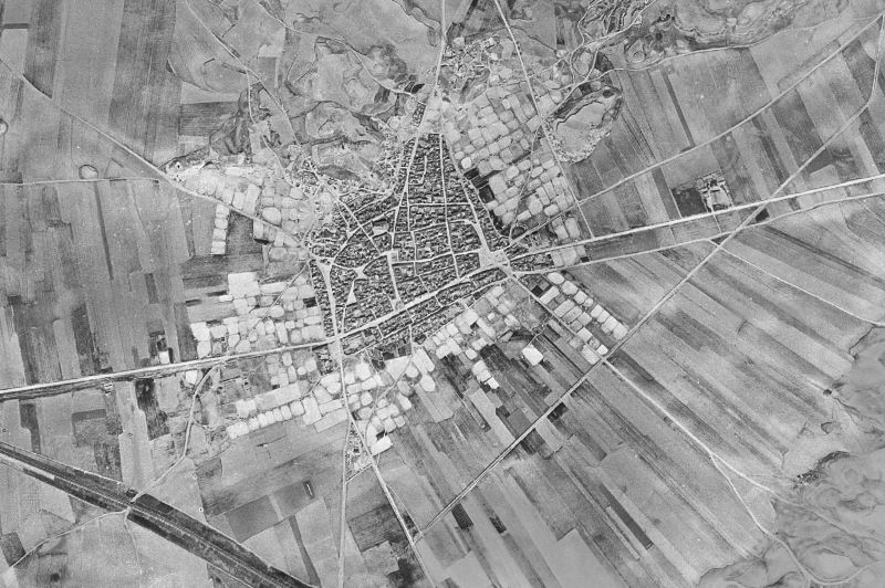 Ortofoto de 1956-1957 del núcleo de El Romeral