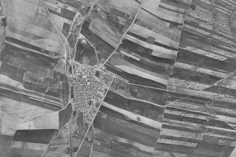 Ortofoto de 1956-1957 del núcleo de San Bartolomé de las Abiertas