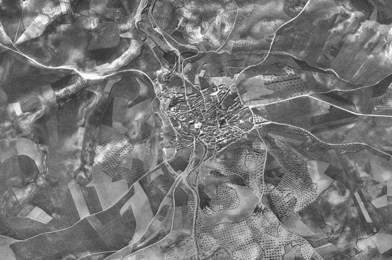 Ortofoto de 1956-1957 del núcleo de San Martín de Pusa