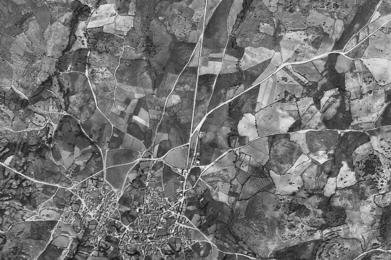Ortofoto de 1956-1957 del núcleo de San Pablo de los Montes