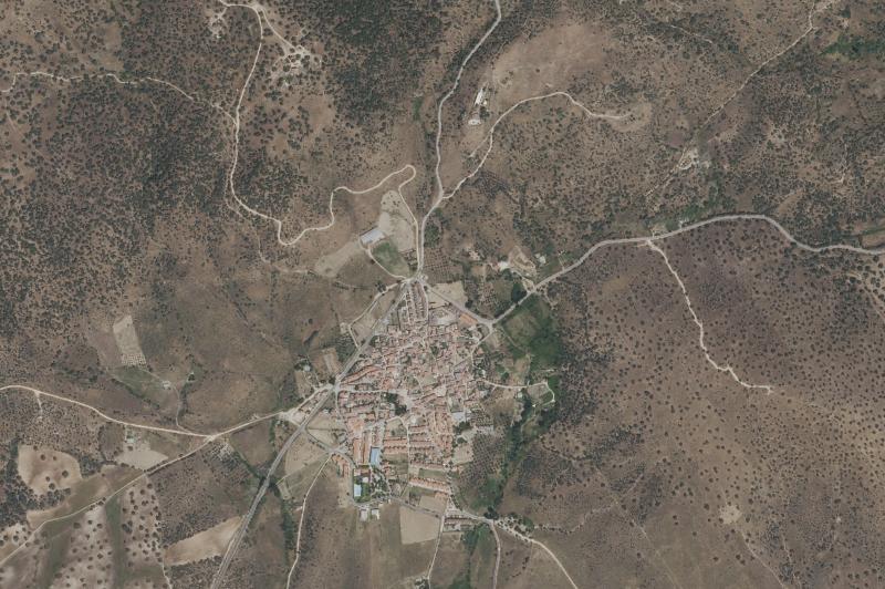 Ortofoto actual del núcleo de San Román de los Montes