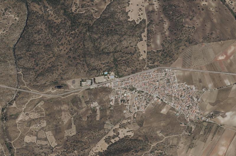 Ortofoto actual del núcleo de Santa Ana de Pusa