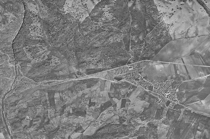 Ortofoto de 1956-1957 del núcleo de Santa Ana de Pusa