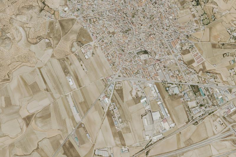 Ortofoto actual del núcleo de Santa Cruz de la Zarza