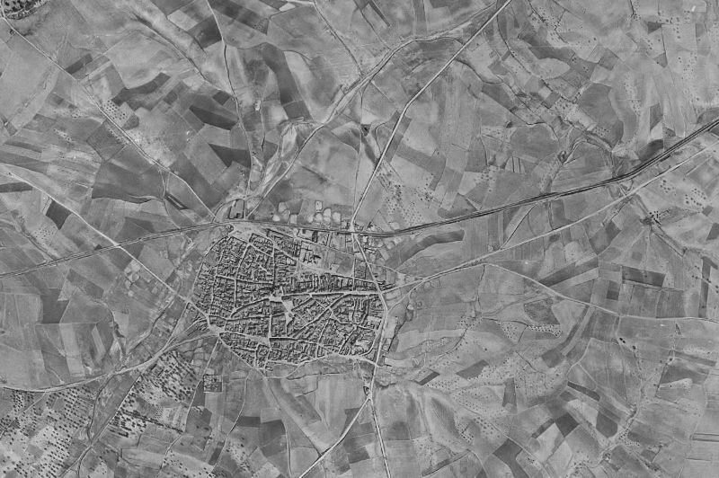 Ortofoto de 1956-1957 del núcleo de Santa Cruz del Retamar
