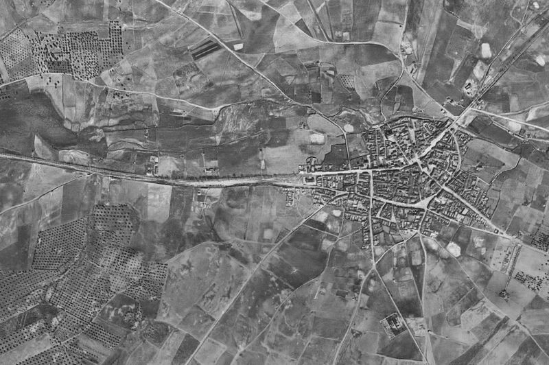 Ortofoto de 1956-1957 del núcleo de Santa Olalla