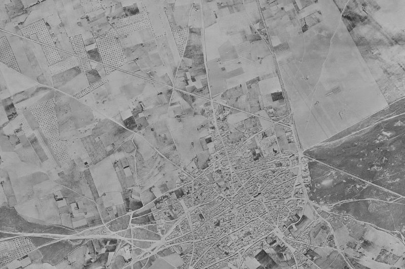 Ortofoto de 1956-1957 del núcleo de Sonseca