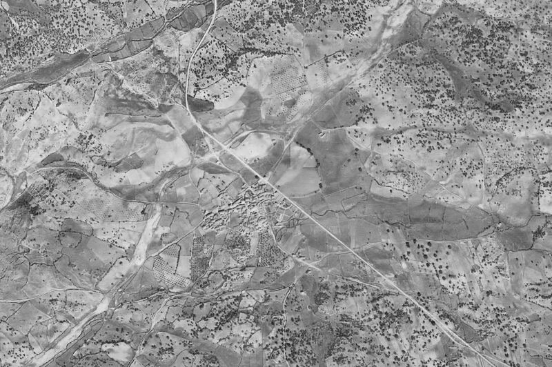 Ortofoto de 1956-1957 del núcleo de Sotillo de las Palomas