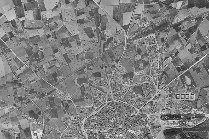 Ortofoto de 1956-1957 del núcleo de Talavera de la Reina