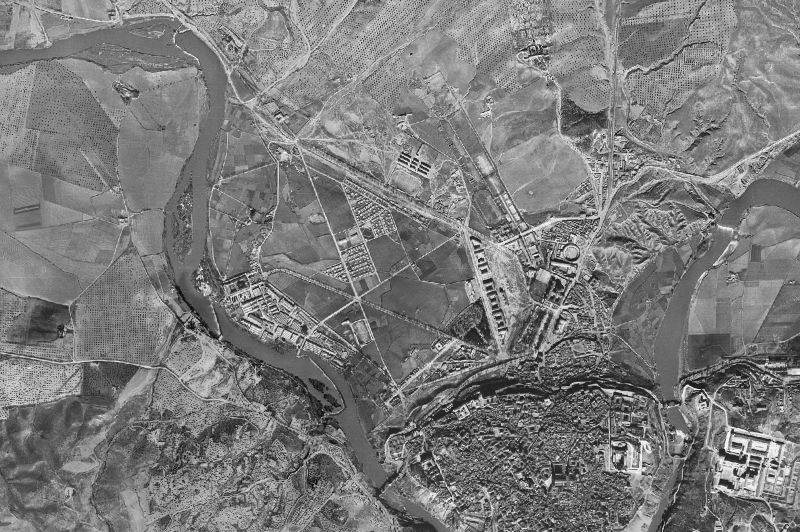 Ortofoto de 1956-1957 del núcleo de Toledo