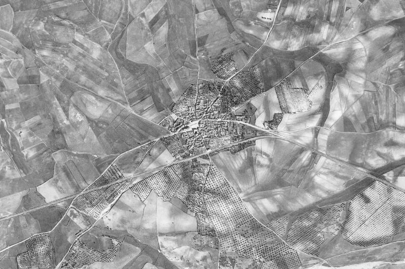 Ortofoto de 1956-1957 del núcleo de Torralba de Oropesa