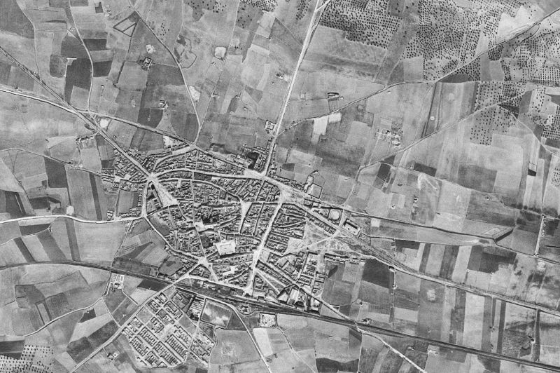 Ortofoto de 1956-1957 del núcleo de Torrijos